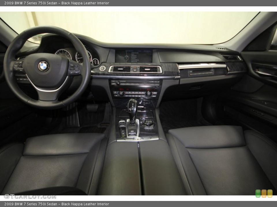 Black Nappa Leather Interior Dashboard for the 2009 BMW 7 Series 750i Sedan #59530568