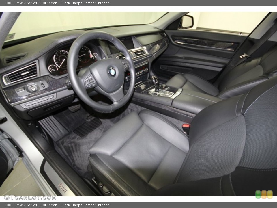 Black Nappa Leather Interior Photo for the 2009 BMW 7 Series 750i Sedan #59530715