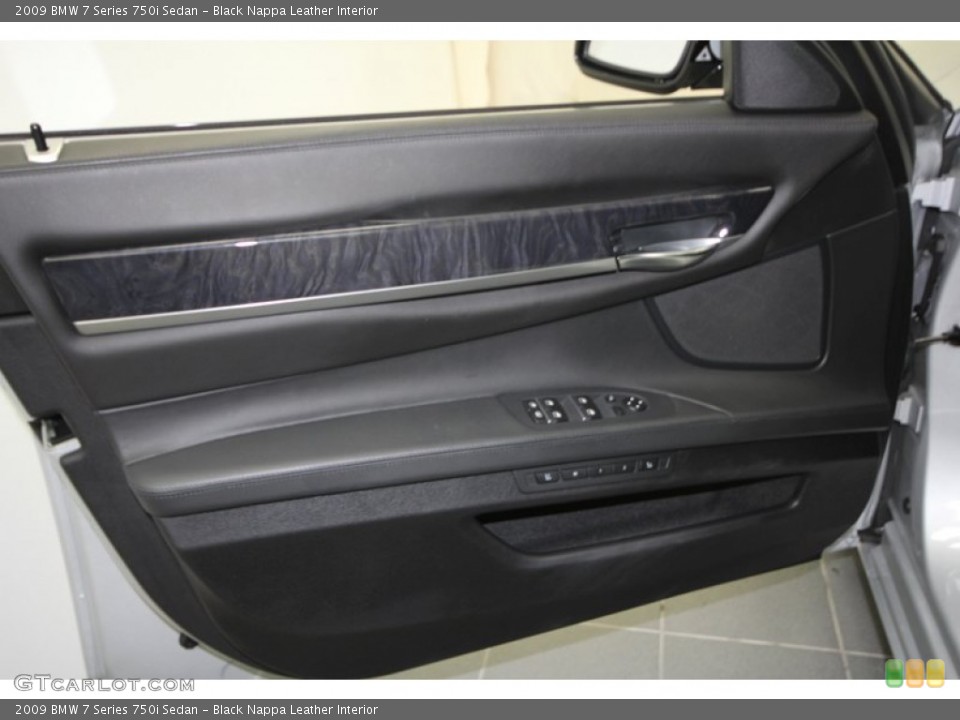 Black Nappa Leather Interior Door Panel for the 2009 BMW 7 Series 750i Sedan #59530740
