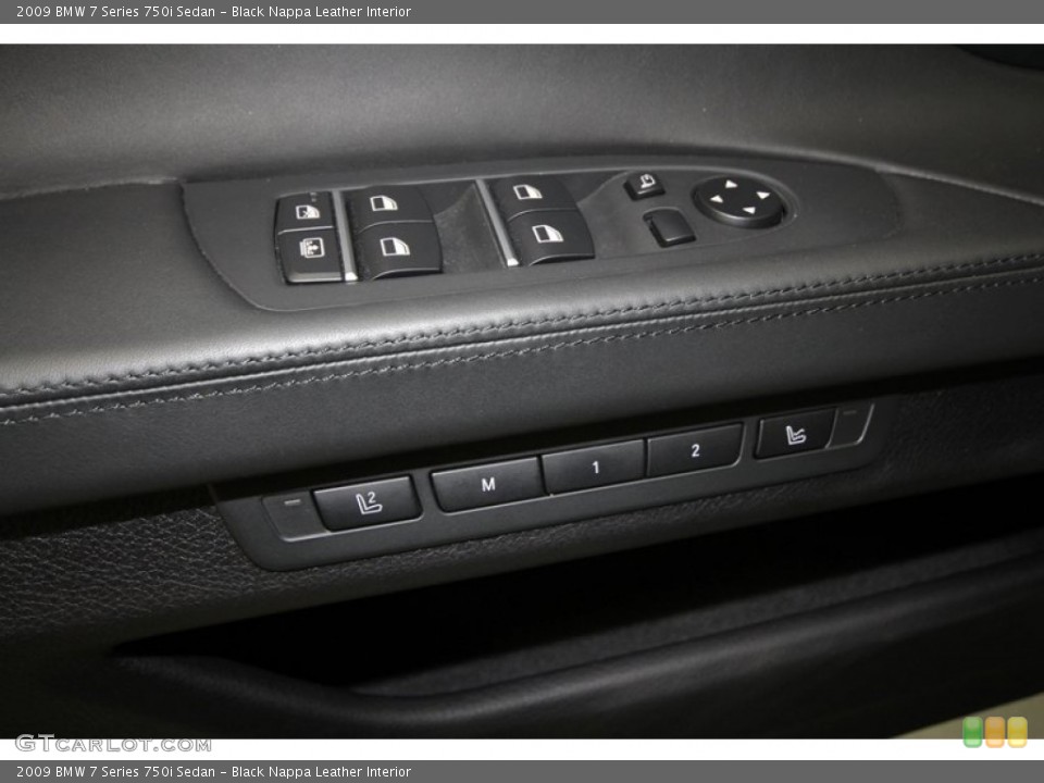 Black Nappa Leather Interior Controls for the 2009 BMW 7 Series 750i Sedan #59530752