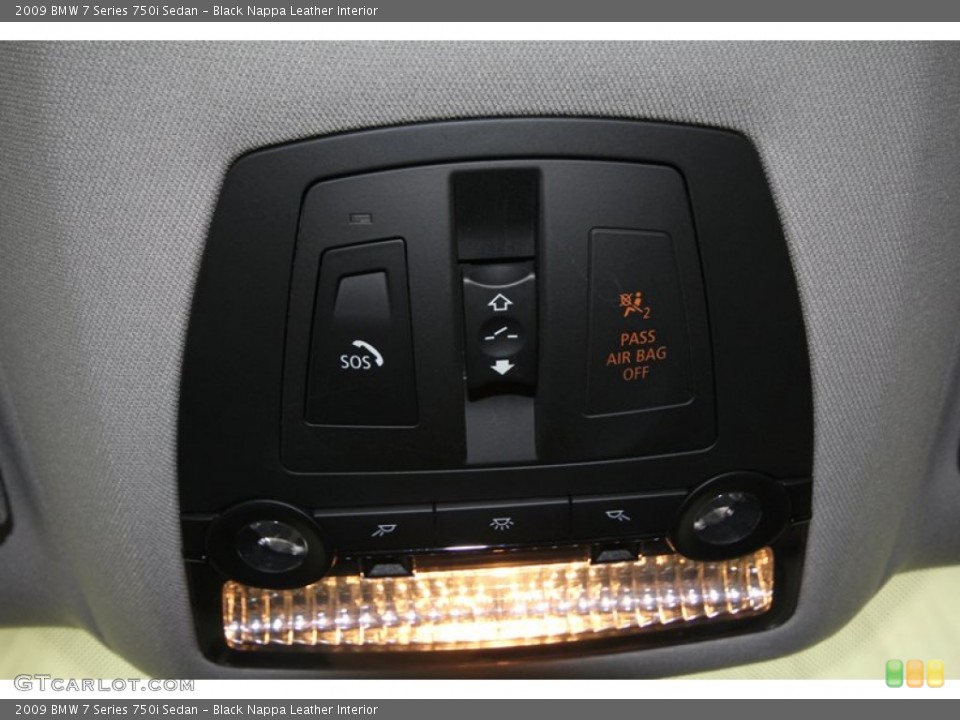 Black Nappa Leather Interior Controls for the 2009 BMW 7 Series 750i Sedan #59530788