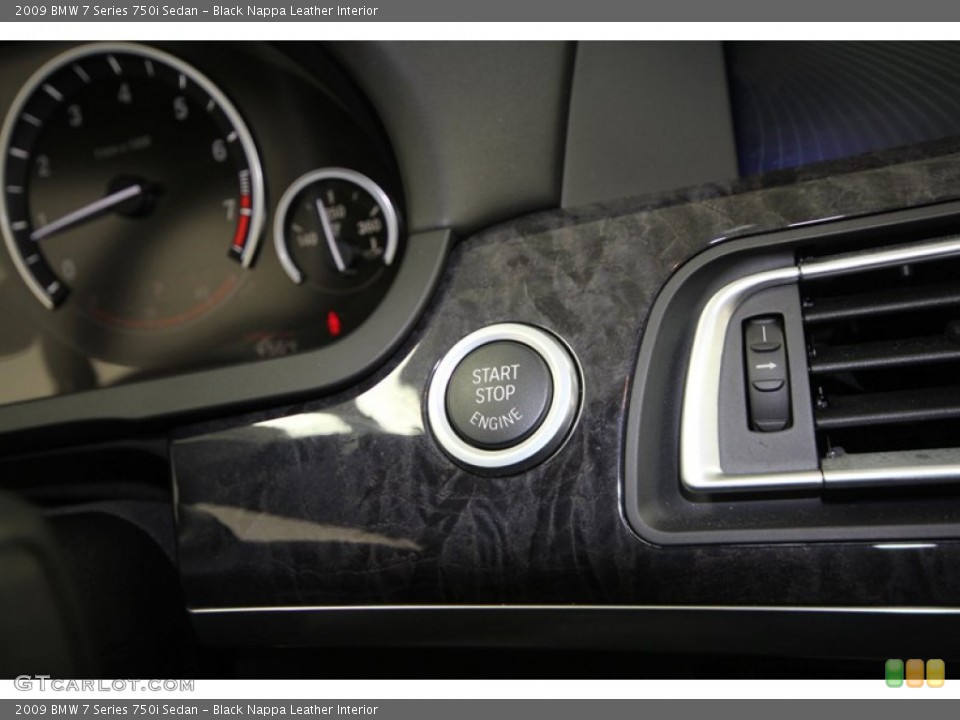 Black Nappa Leather Interior Controls for the 2009 BMW 7 Series 750i Sedan #59530857