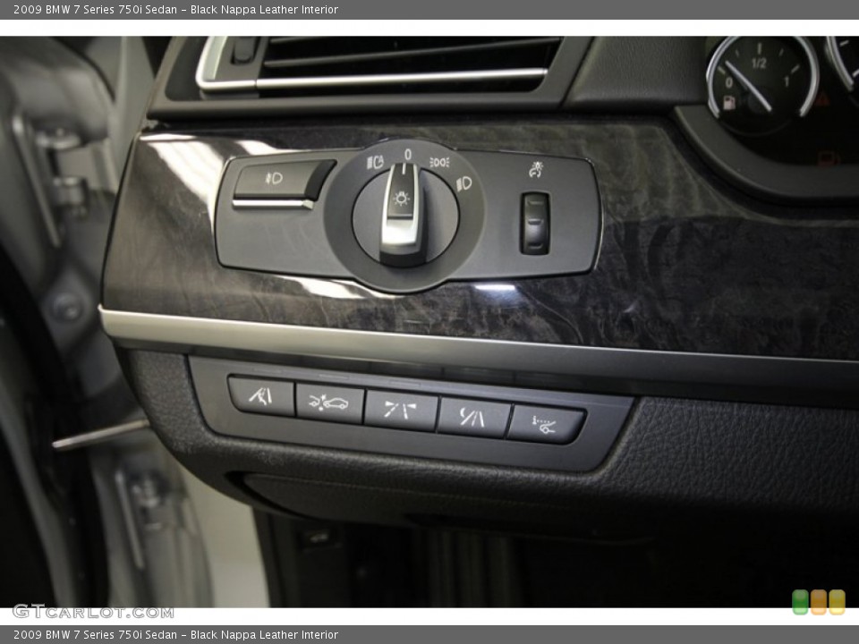 Black Nappa Leather Interior Controls for the 2009 BMW 7 Series 750i Sedan #59530892
