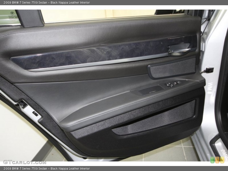 Black Nappa Leather Interior Door Panel for the 2009 BMW 7 Series 750i Sedan #59530931