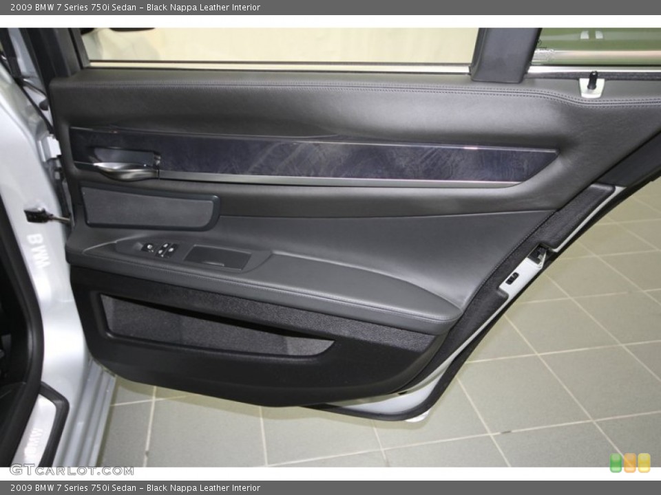 Black Nappa Leather Interior Door Panel for the 2009 BMW 7 Series 750i Sedan #59531045