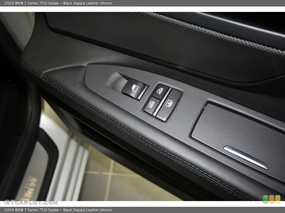 Black Nappa Leather Interior Controls for the 2009 BMW 7 Series 750i Sedan #59531058