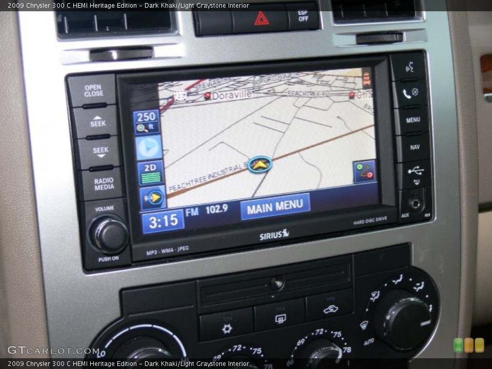 Dark Khaki/Light Graystone Interior Navigation for the 2009 Chrysler 300 C HEMI Heritage Edition #59533414