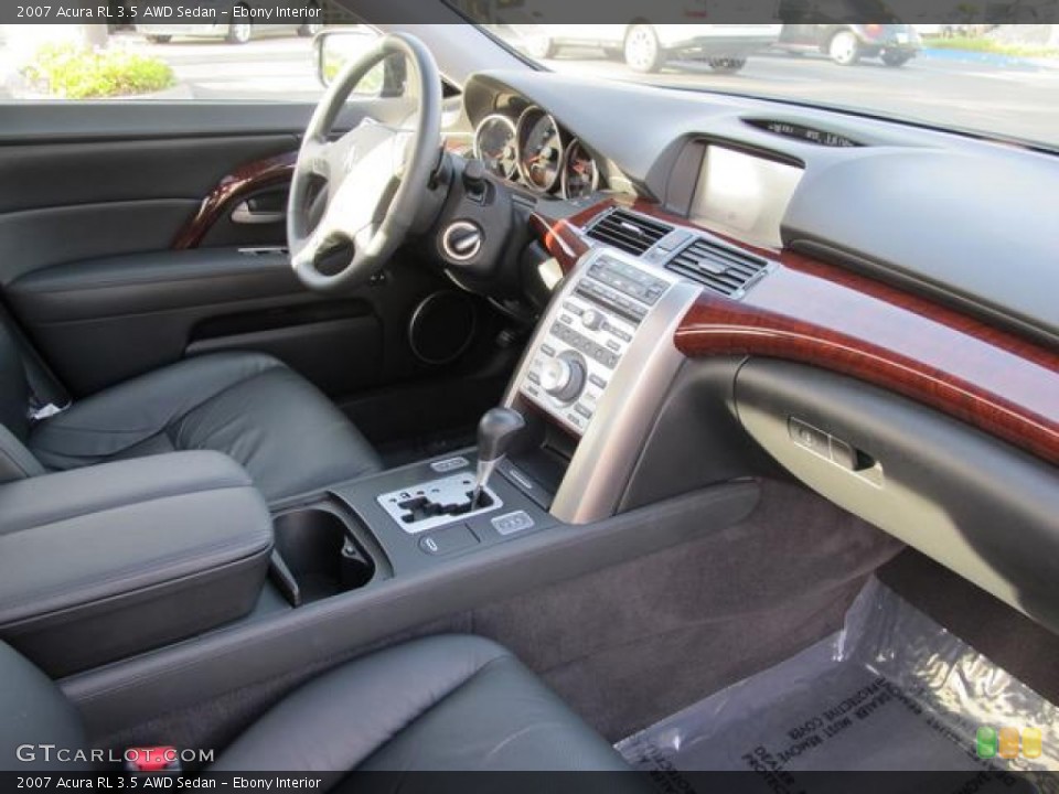 Ebony Interior Dashboard for the 2007 Acura RL 3.5 AWD Sedan #59534596