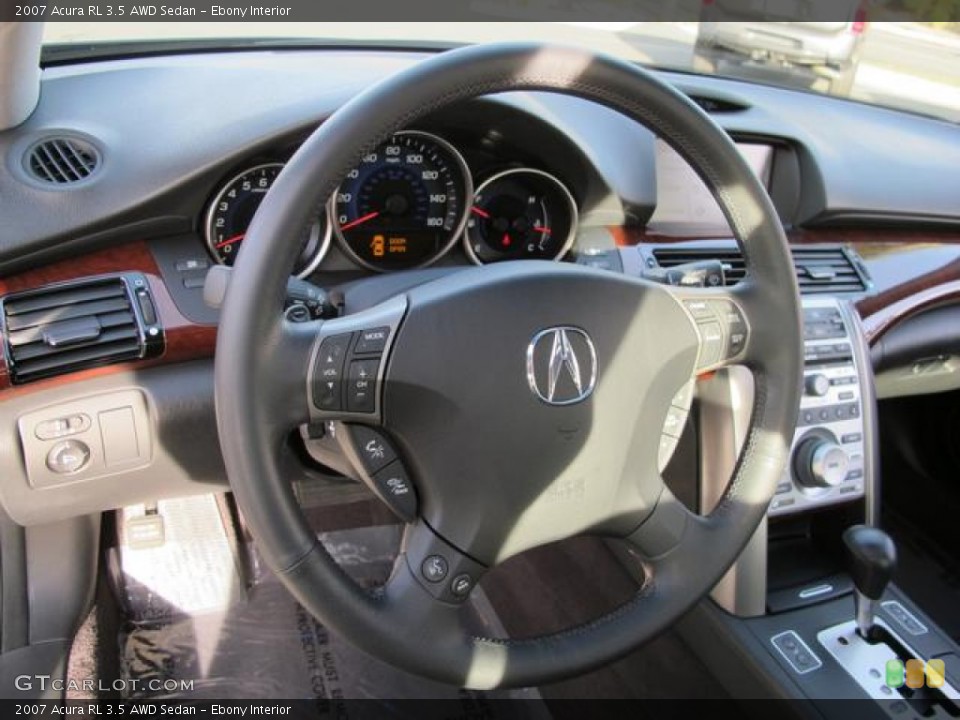 Ebony Interior Steering Wheel for the 2007 Acura RL 3.5 AWD Sedan #59534632