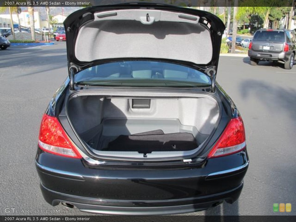 Ebony Interior Trunk for the 2007 Acura RL 3.5 AWD Sedan #59534674