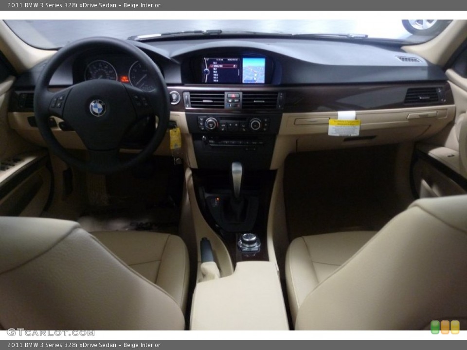 Beige Interior Dashboard for the 2011 BMW 3 Series 328i xDrive Sedan #59534842