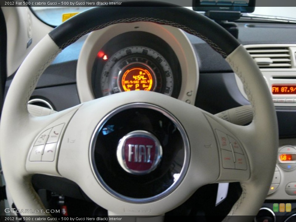 500 by Gucci Nero (Black) Interior Steering Wheel for the 2012 Fiat 500 c cabrio Gucci #59535066