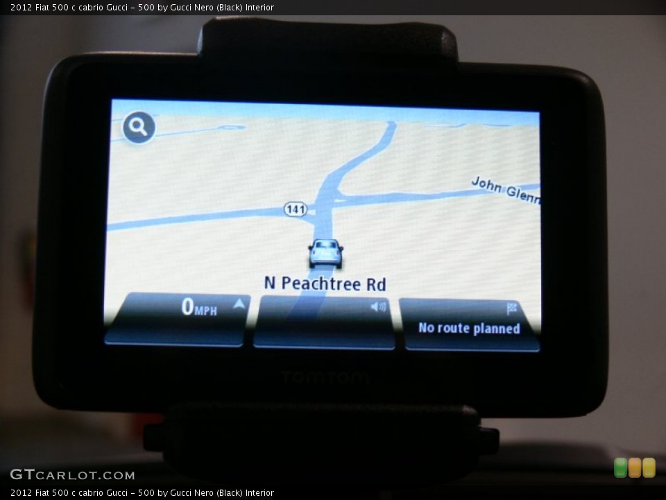 500 by Gucci Nero (Black) Interior Navigation for the 2012 Fiat 500 c cabrio Gucci #59535094