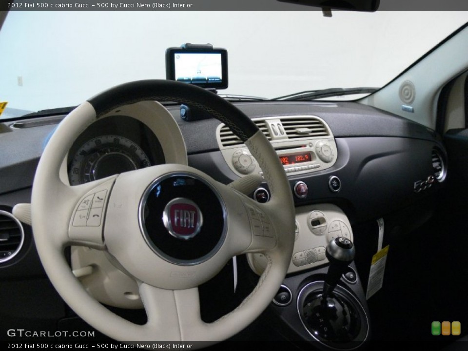 500 by Gucci Nero (Black) Interior Steering Wheel for the 2012 Fiat 500 c cabrio Gucci #59535382