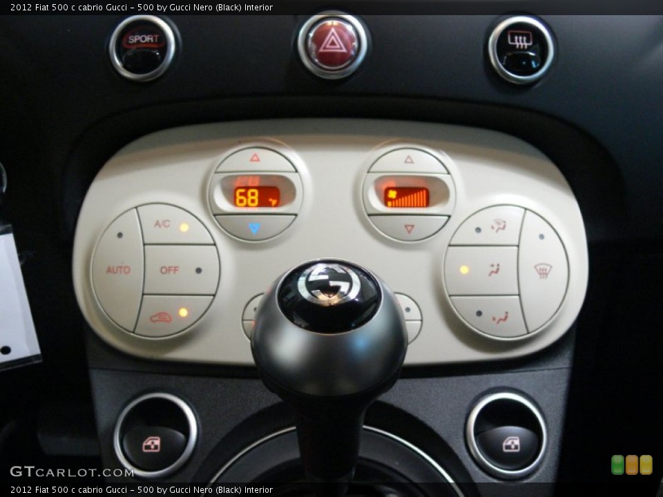 500 by Gucci Nero (Black) Interior Controls for the 2012 Fiat 500 c cabrio Gucci #59535472