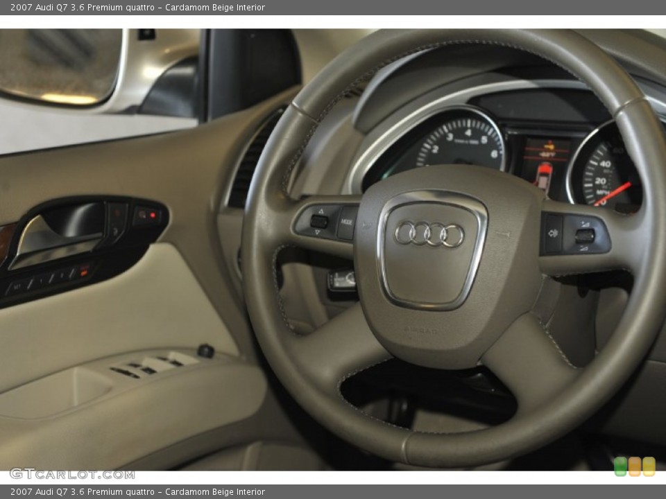 Cardamom Beige Interior Steering Wheel for the 2007 Audi Q7 3.6 Premium quattro #59537857
