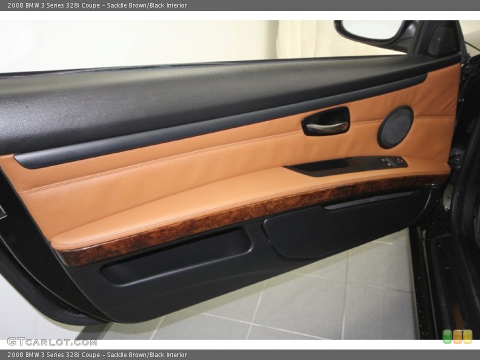 Saddle Brown/Black Interior Door Panel for the 2008 BMW 3 Series 328i Coupe #59538100
