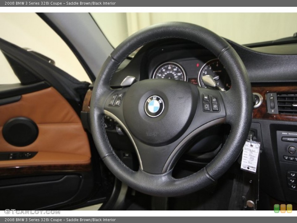 Saddle Brown/Black Interior Steering Wheel for the 2008 BMW 3 Series 328i Coupe #59538220
