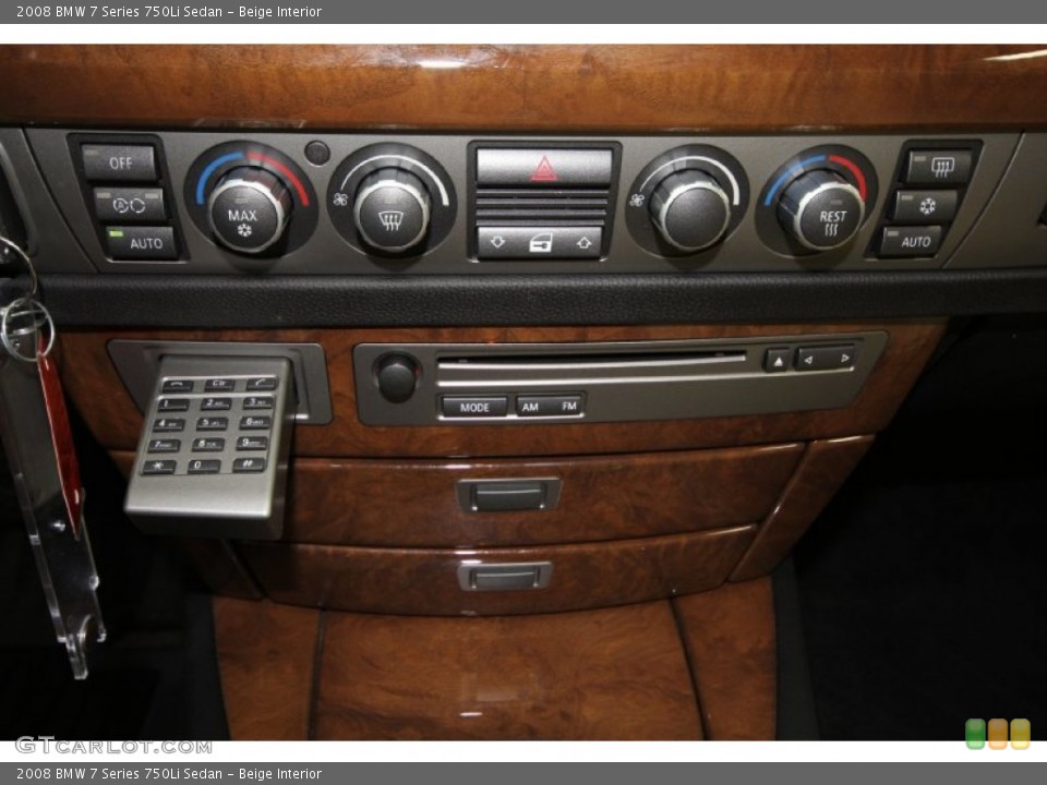 Beige Interior Controls for the 2008 BMW 7 Series 750Li Sedan #59538512