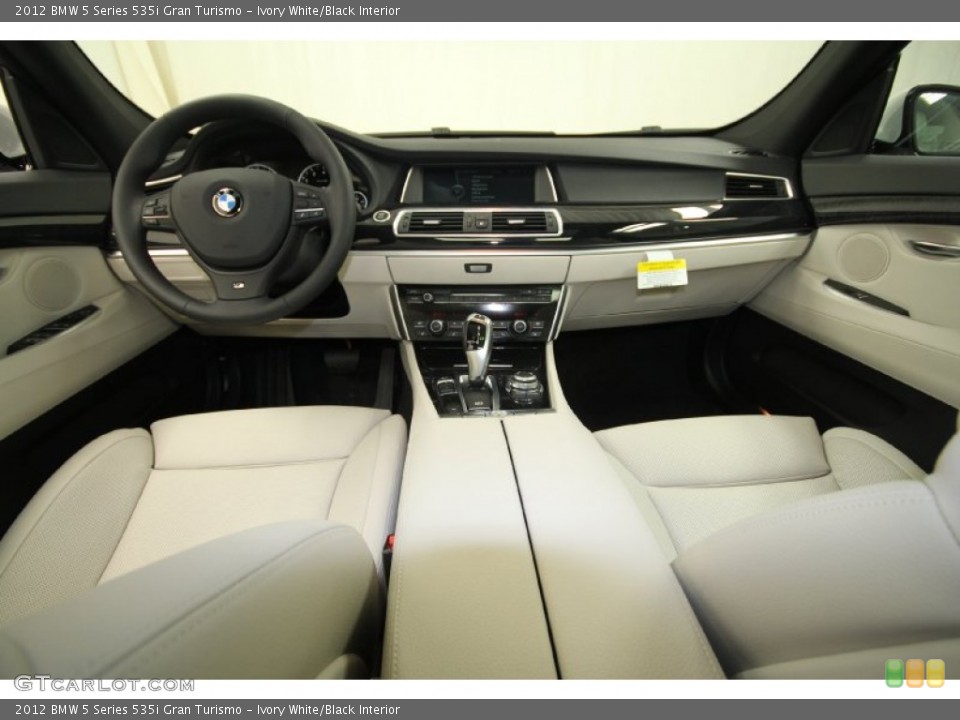 Ivory White/Black Interior Dashboard for the 2012 BMW 5 Series 535i Gran Turismo #59541912