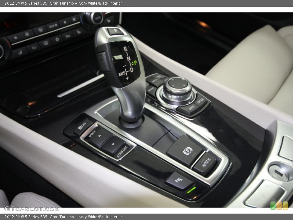Ivory White/Black Interior Transmission for the 2012 BMW 5 Series 535i Gran Turismo #59542020