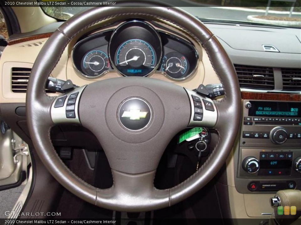 Cocoa/Cashmere Interior Steering Wheel for the 2010 Chevrolet Malibu LTZ Sedan #59542304