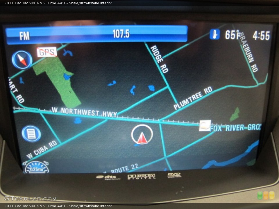 Shale/Brownstone Interior Navigation for the 2011 Cadillac SRX 4 V6 Turbo AWD #59542632