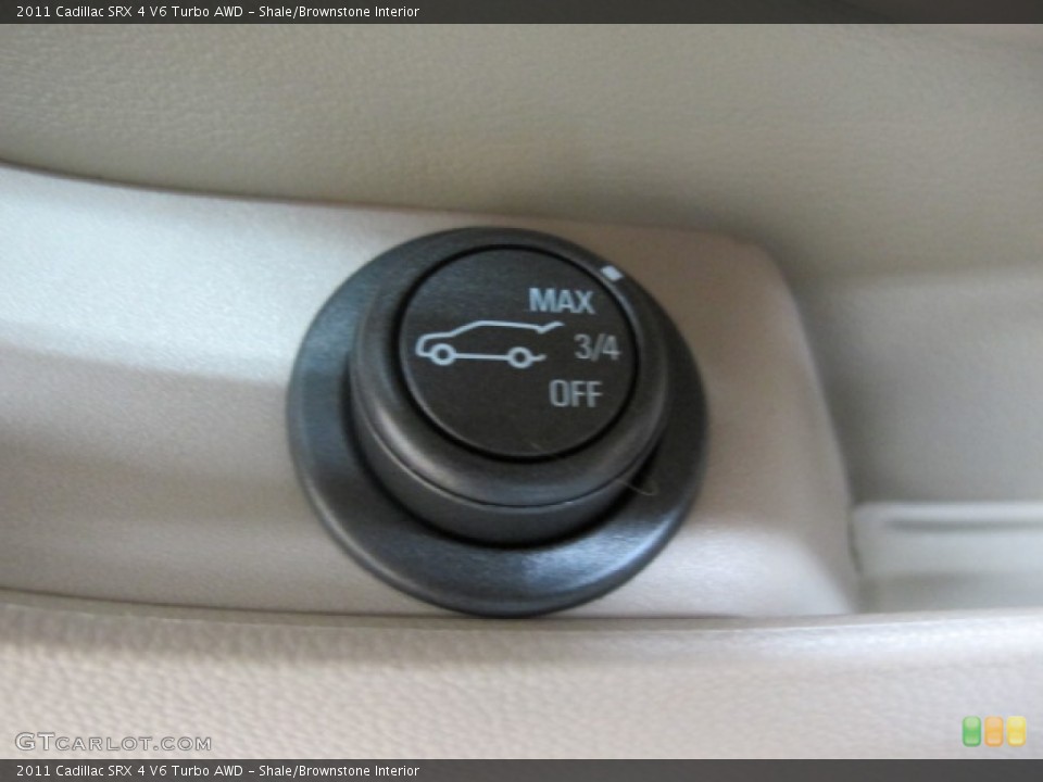 Shale/Brownstone Interior Controls for the 2011 Cadillac SRX 4 V6 Turbo AWD #59542725