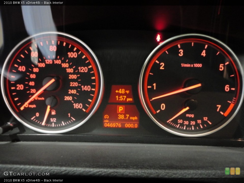 Black Interior Gauges for the 2010 BMW X5 xDrive48i #59546771