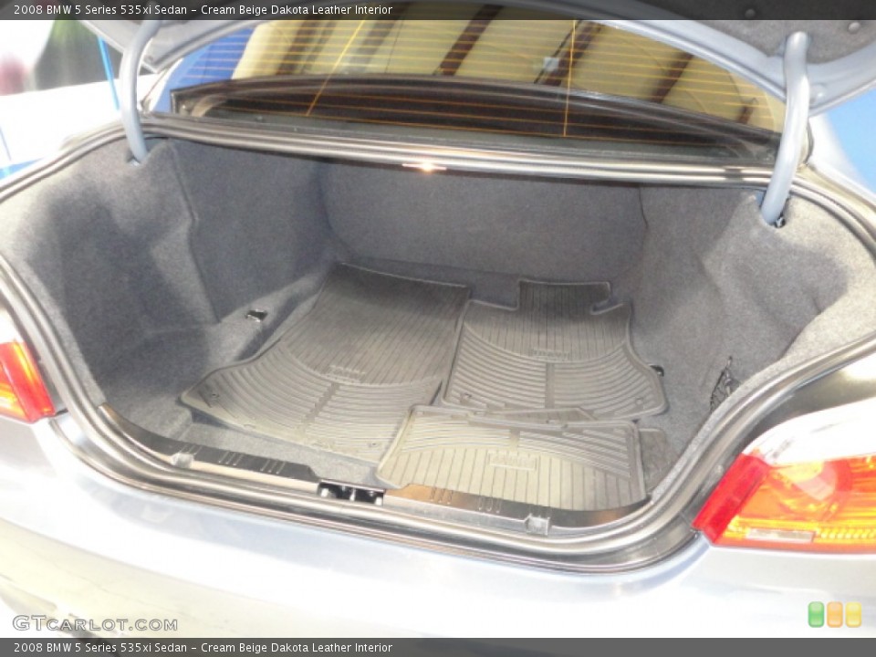 Cream Beige Dakota Leather Interior Trunk for the 2008 BMW 5 Series 535xi Sedan #59547381