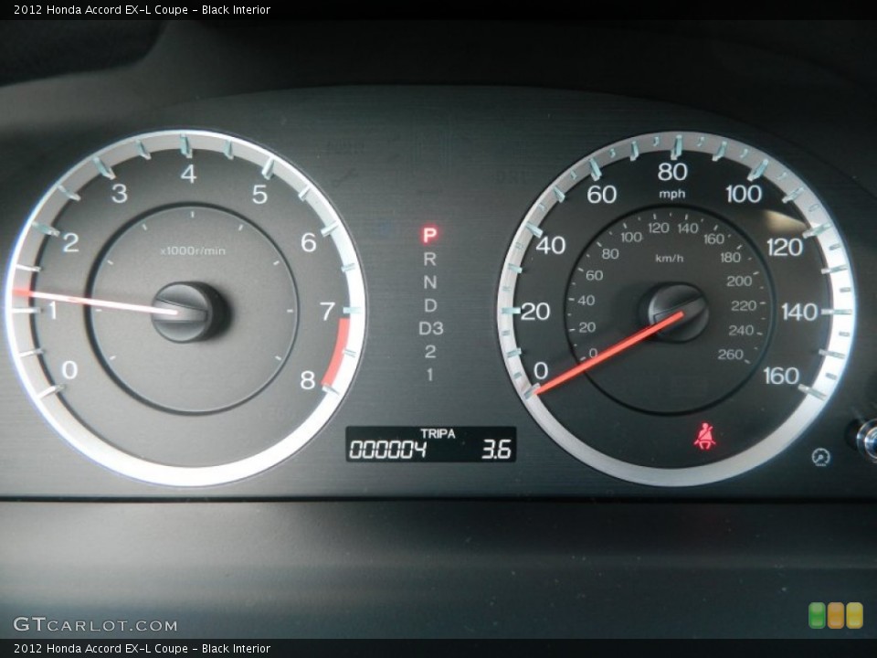Black Interior Gauges for the 2012 Honda Accord EX-L Coupe #59547792