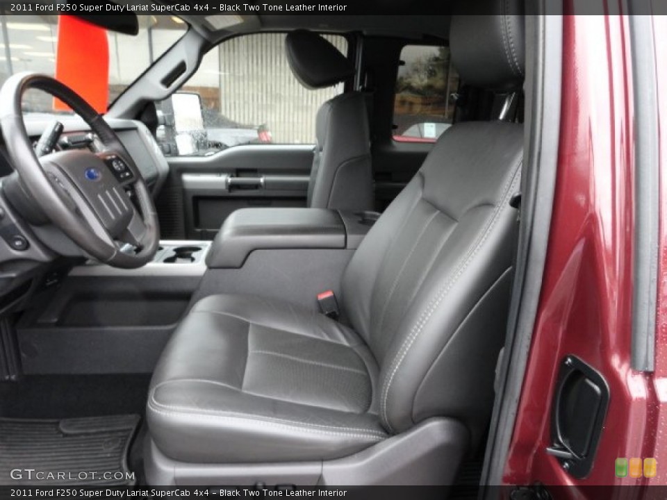 Black Two Tone Leather Interior Photo for the 2011 Ford F250 Super Duty Lariat SuperCab 4x4 #59547877