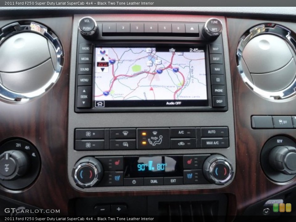 Black Two Tone Leather Interior Controls for the 2011 Ford F250 Super Duty Lariat SuperCab 4x4 #59547962