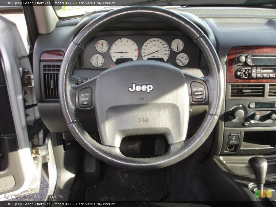 Dark Slate Gray Interior Steering Wheel for the 2003 Jeep Grand Cherokee Limited 4x4 #59548881