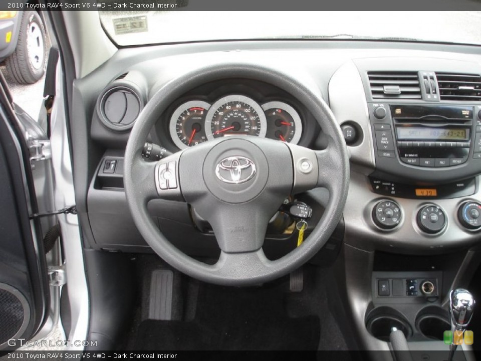 Dark Charcoal Interior Controls for the 2010 Toyota RAV4 Sport V6 4WD #59549016