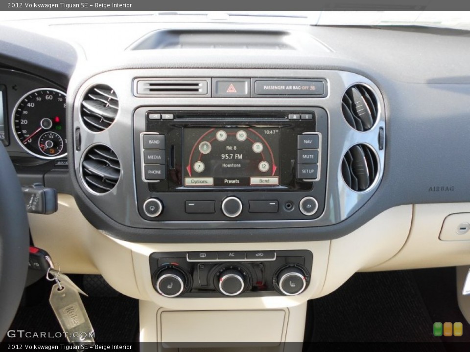 Beige Interior Controls for the 2012 Volkswagen Tiguan SE #59549607