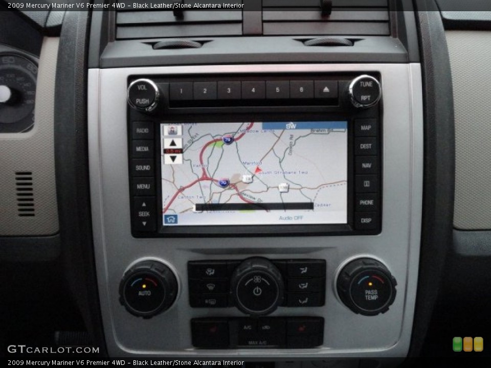 Black Leather/Stone Alcantara Interior Controls for the 2009 Mercury Mariner V6 Premier 4WD #59549889