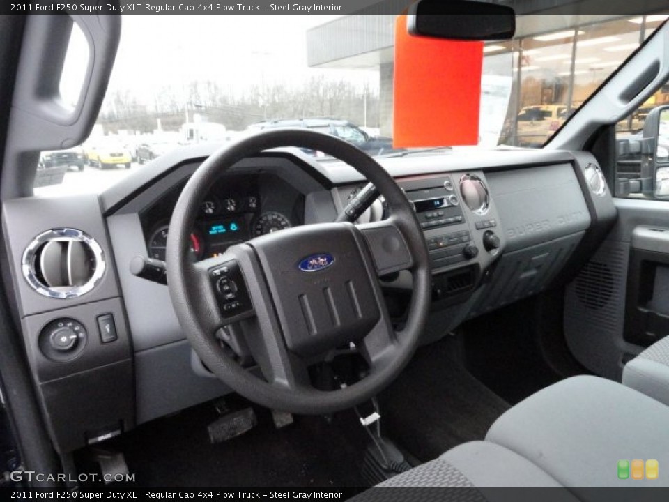 Steel Gray Interior Dashboard for the 2011 Ford F250 Super Duty XLT Regular Cab 4x4 Plow Truck #59550012