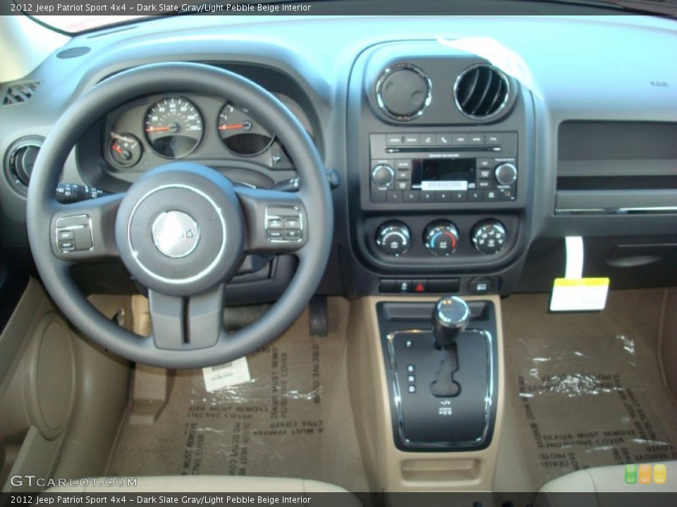 Dark Slate Gray/Light Pebble Beige Interior Dashboard for the 2012 Jeep Patriot Sport 4x4 #59551539