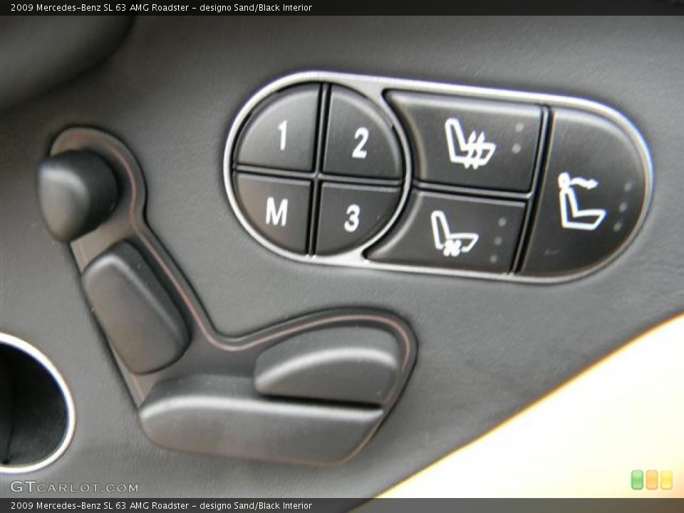 designo Sand/Black Interior Controls for the 2009 Mercedes-Benz SL 63 AMG Roadster #59553198