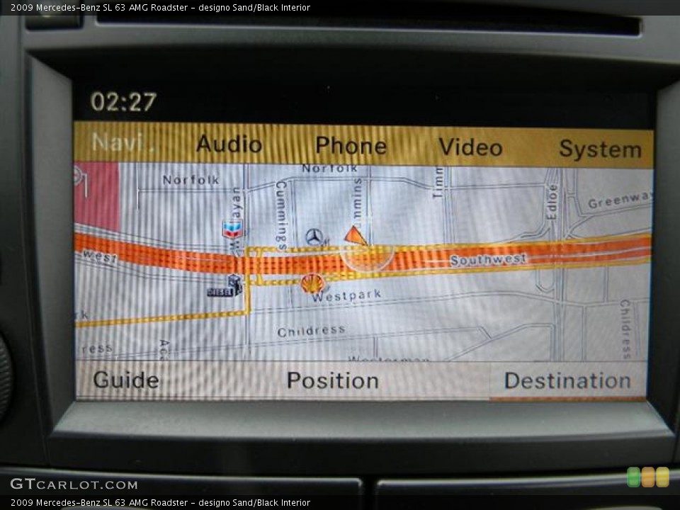designo Sand/Black Interior Navigation for the 2009 Mercedes-Benz SL 63 AMG Roadster #59553255