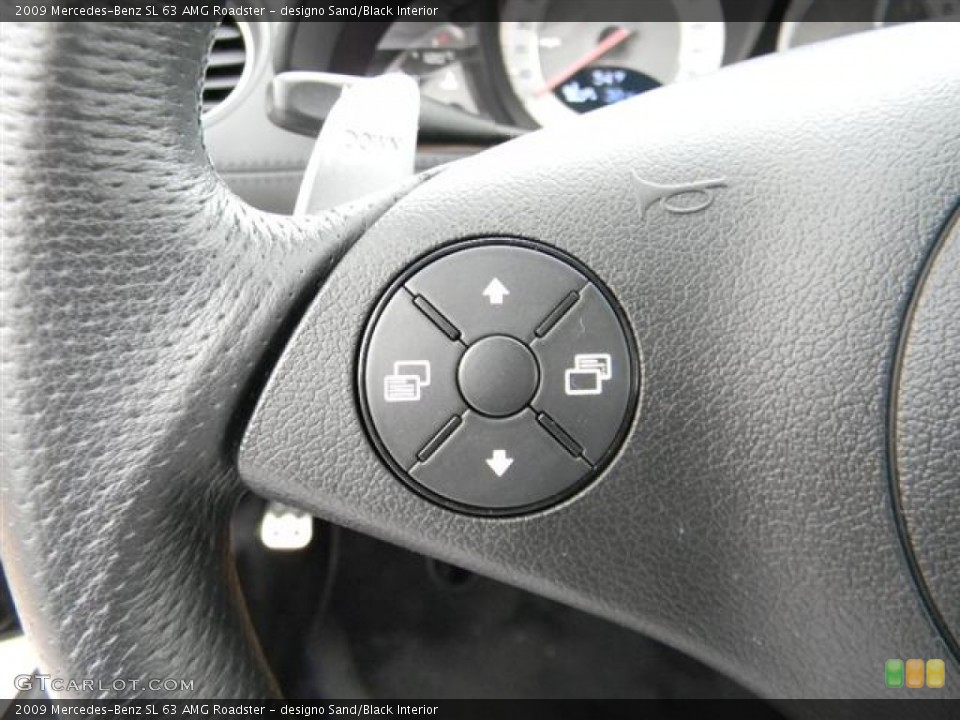 designo Sand/Black Interior Controls for the 2009 Mercedes-Benz SL 63 AMG Roadster #59553300