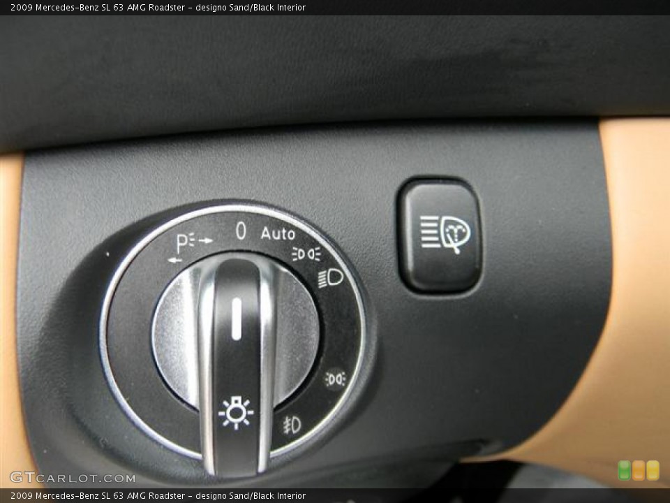 designo Sand/Black Interior Controls for the 2009 Mercedes-Benz SL 63 AMG Roadster #59553318