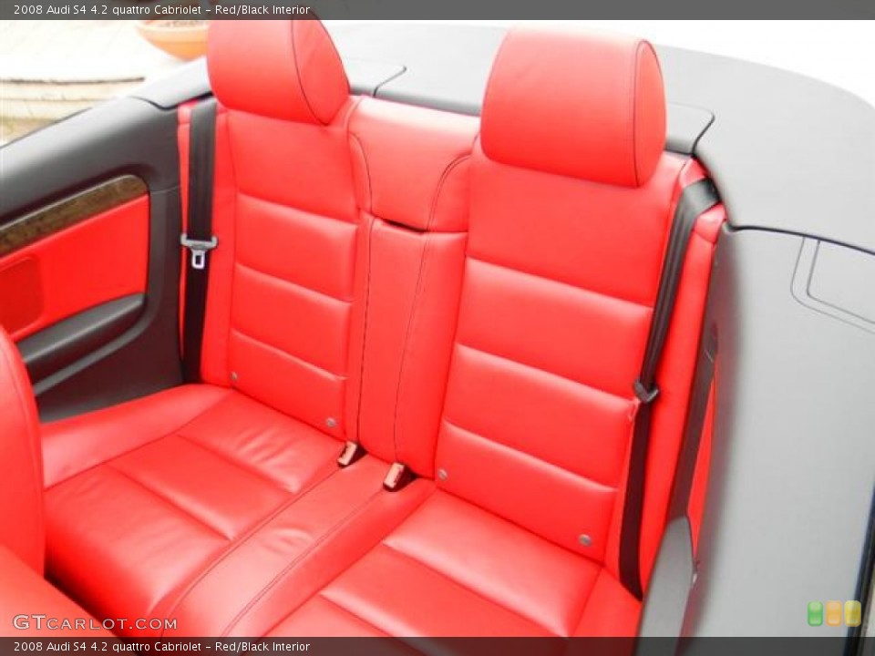 Red/Black Interior Photo for the 2008 Audi S4 4.2 quattro Cabriolet #59554503