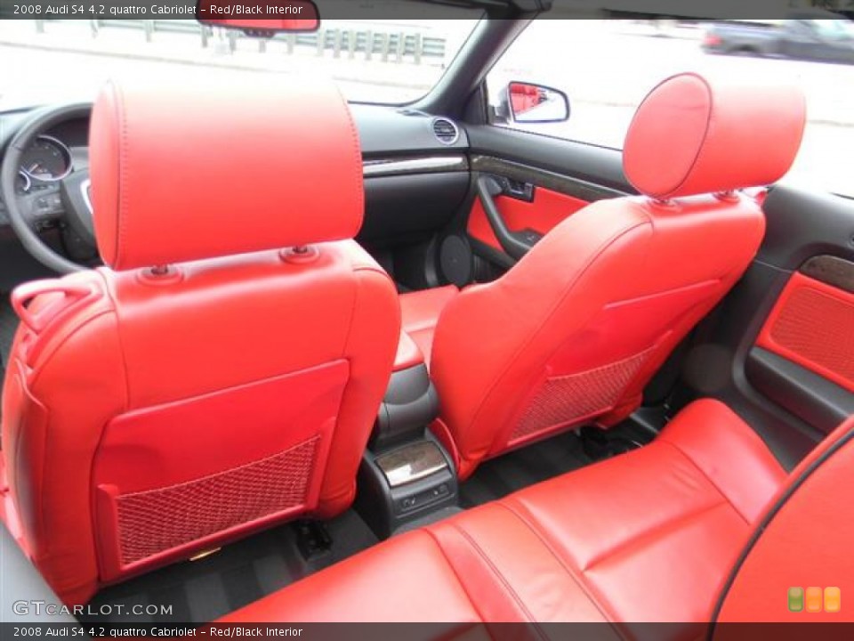 Red/Black Interior Photo for the 2008 Audi S4 4.2 quattro Cabriolet #59554512