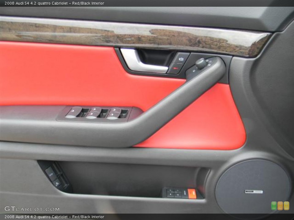 Red/Black Interior Door Panel for the 2008 Audi S4 4.2 quattro Cabriolet #59554527