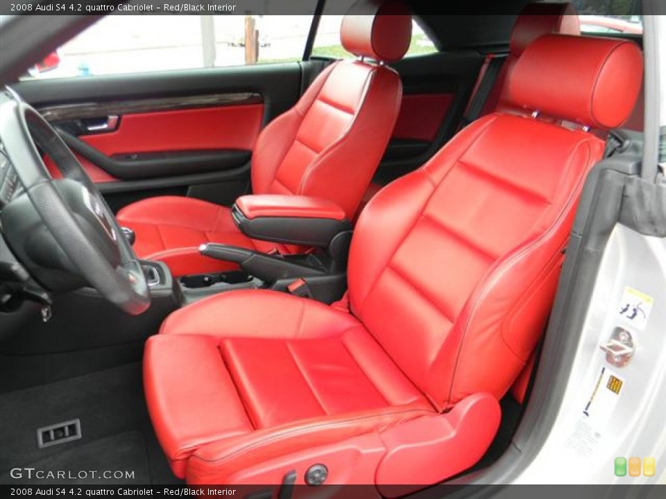 Red/Black Interior Photo for the 2008 Audi S4 4.2 quattro Cabriolet #59554564