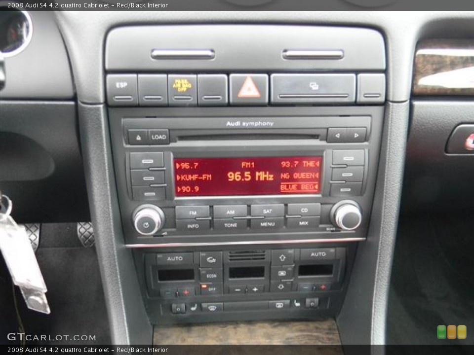 Red/Black Interior Audio System for the 2008 Audi S4 4.2 quattro Cabriolet #59554596
