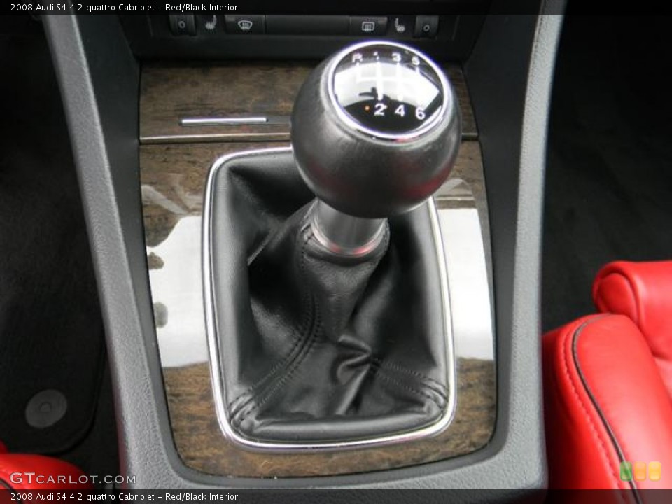 Red/Black Interior Transmission for the 2008 Audi S4 4.2 quattro Cabriolet #59554614