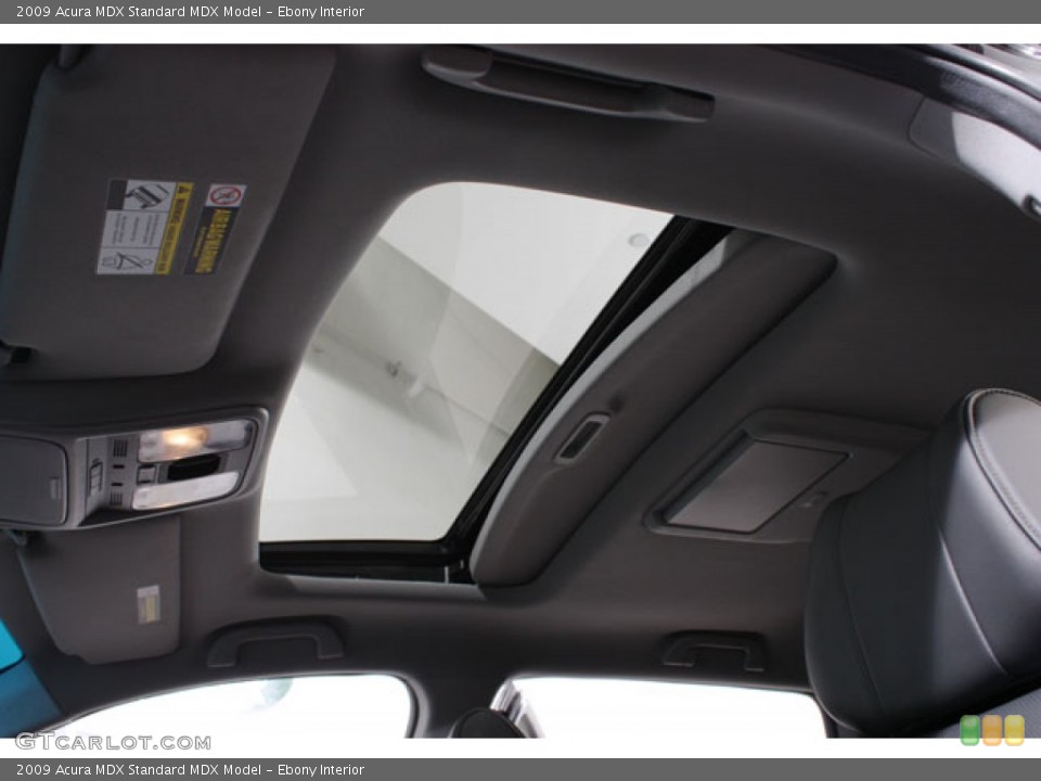 Ebony Interior Sunroof for the 2009 Acura MDX  #59554710
